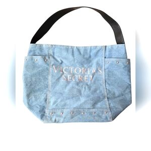 Victoria's Secret Blue Denim Tote Bag EUC